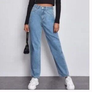 Shein Mom Jeans High Waisted  Medum Wash Sz XS 26'' Waist Y2K Country 90s